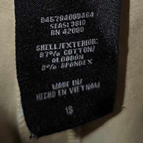 ATTENTION women's khaki capri pants size 18 stretchy modern fit w-152 - Picture 4 of 4